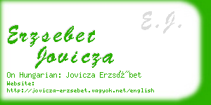 erzsebet jovicza business card